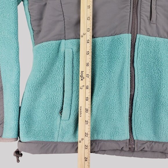 The North Face Womens Turquoise & Gray Full-Zip Fleece Jacket Size S - Picture 7 of 9